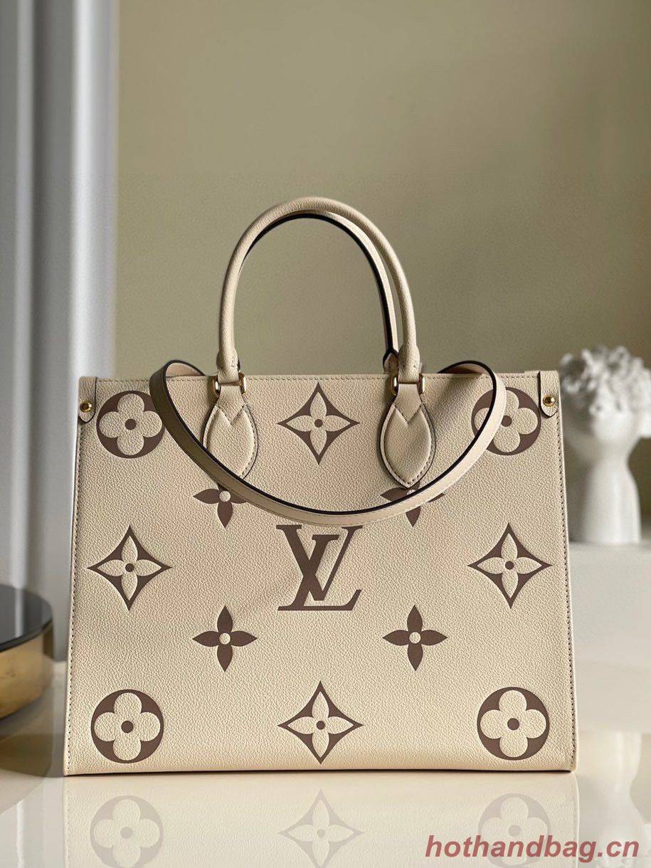 Louis Vuitton Original Onthego medium tote bag  cream M45495 Brown Logo