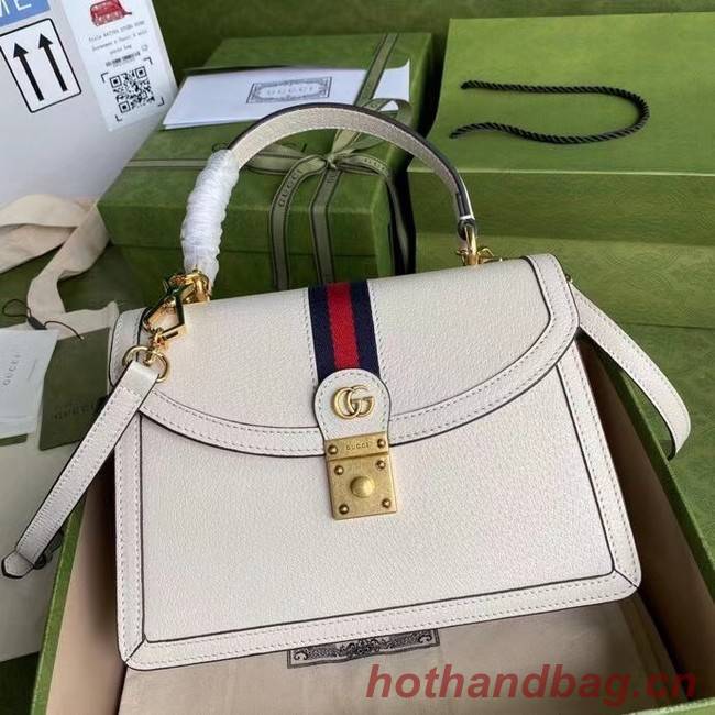 Gucci Ophidia small top handle bag with Web 651055 white