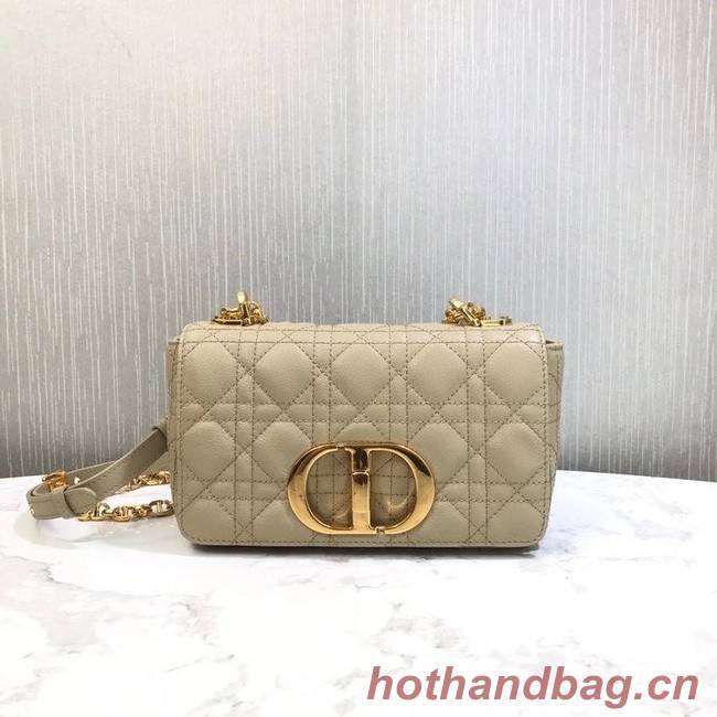 Dior SMALL DIOR CARO BAG Soft Cannage Calfskin M9241 Beige