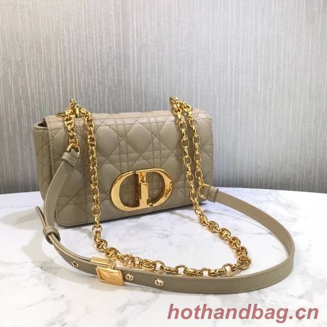 Dior SMALL DIOR CARO BAG Soft Cannage Calfskin M9241 Beige