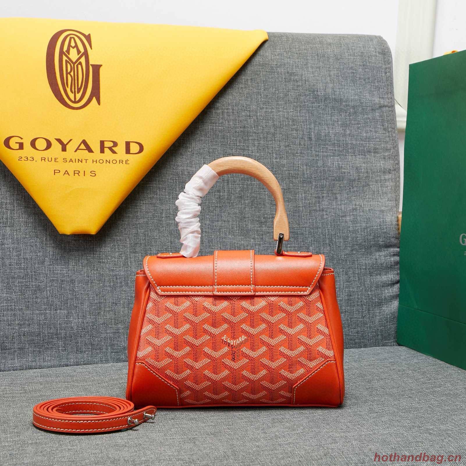 Goyard Y Doodling Calfskin Leather Tote Bag 99588 Orange