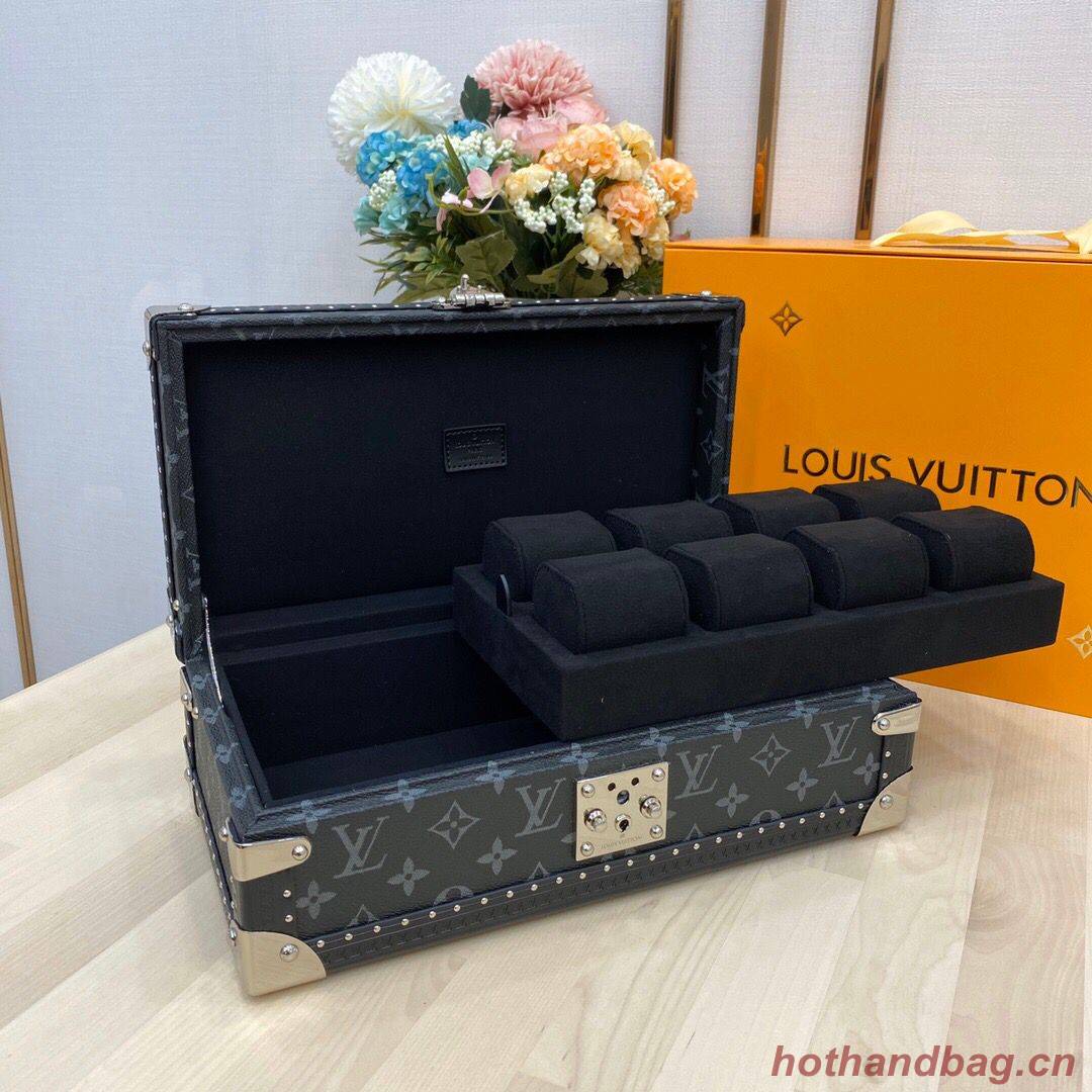 Louis Vuitton Monogram Canvas Watches Box 40664 Black