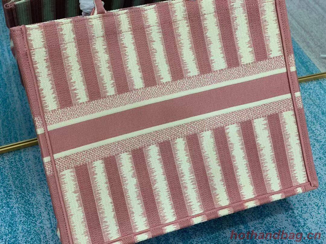 DIOR BOOK TOTE D-Stripes Embroidery M1286 Pink