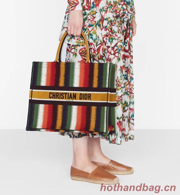 DIOR BOOK TOTE Multicolor D-Stripes Embroidery M1286Z