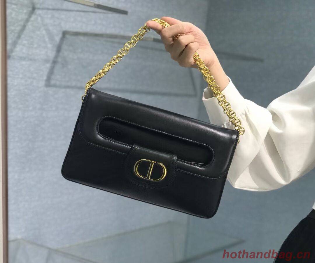 DIOR MEDIUM DIORDOUBLE BAG Black Smooth Calfskin M8641U