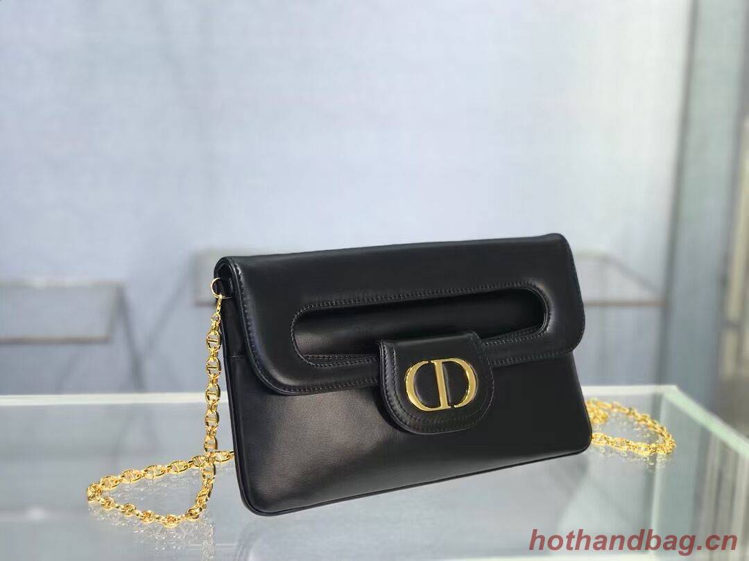 DIOR MEDIUM DIORDOUBLE BAG Black Smooth Calfskin M8641U