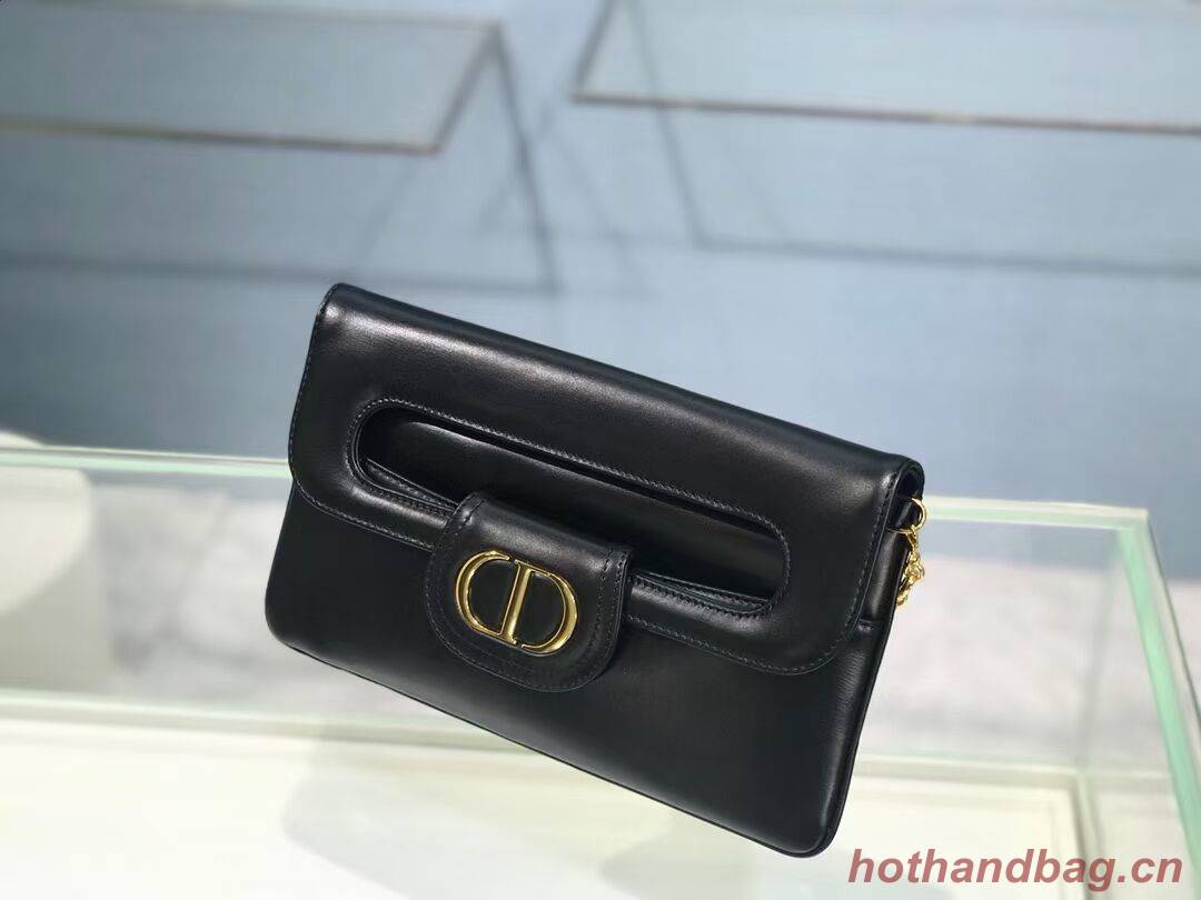 DIOR MEDIUM DIORDOUBLE BAG Black Smooth Calfskin M8641U