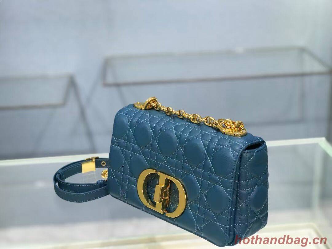 Dior SMALL DIOR CARO BAG Soft Cannage Calfskin M9241 Blue