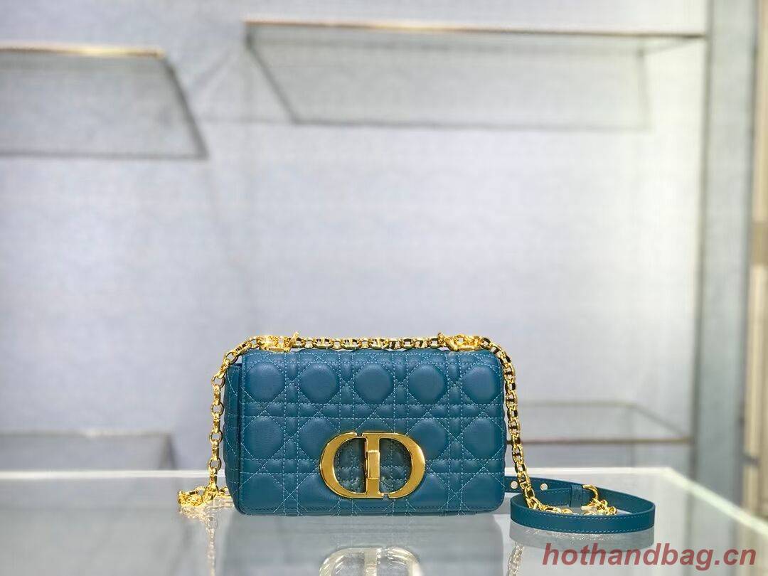 Dior SMALL DIOR CARO BAG Soft Cannage Calfskin M9241 Blue