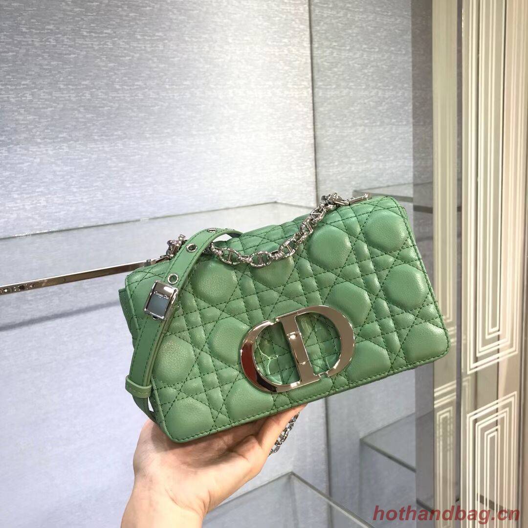 Dior SMALL DIOR CARO BAG Soft Cannage Calfskin M9241 green