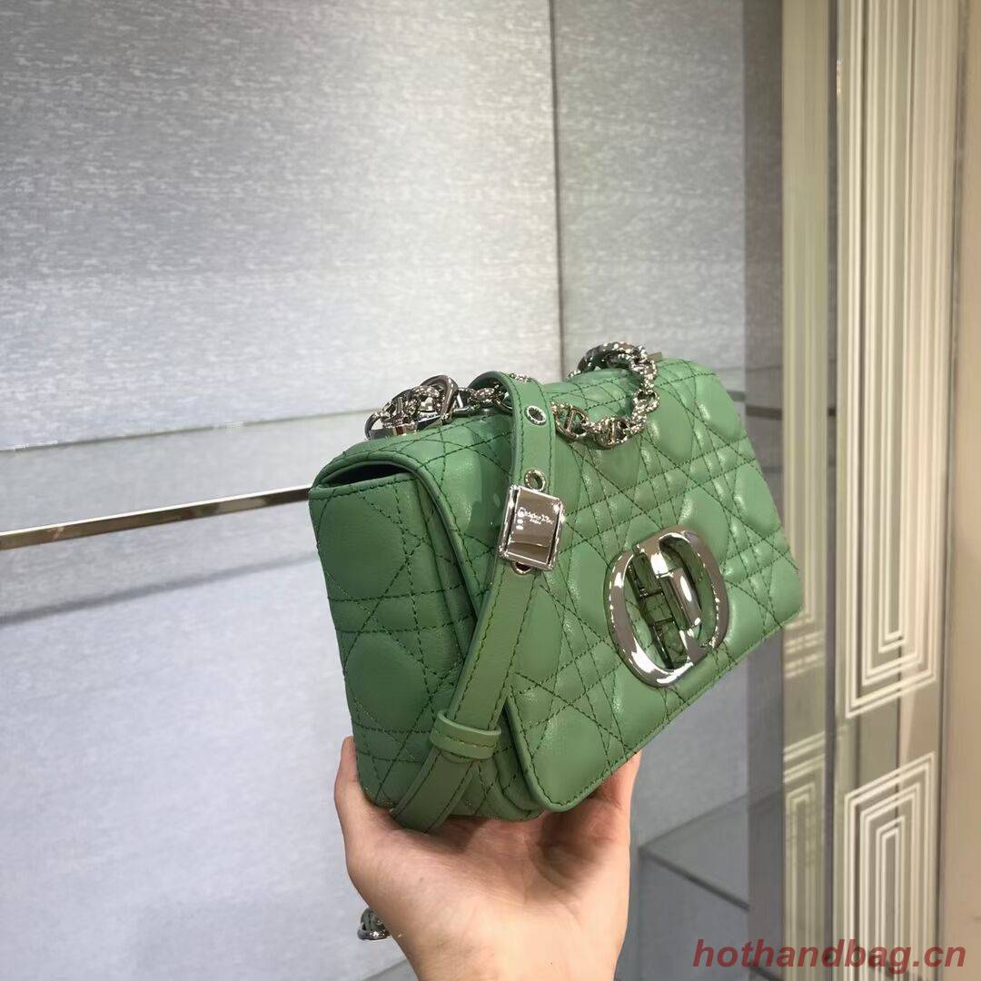 Dior SMALL DIOR CARO BAG Soft Cannage Calfskin M9241 green