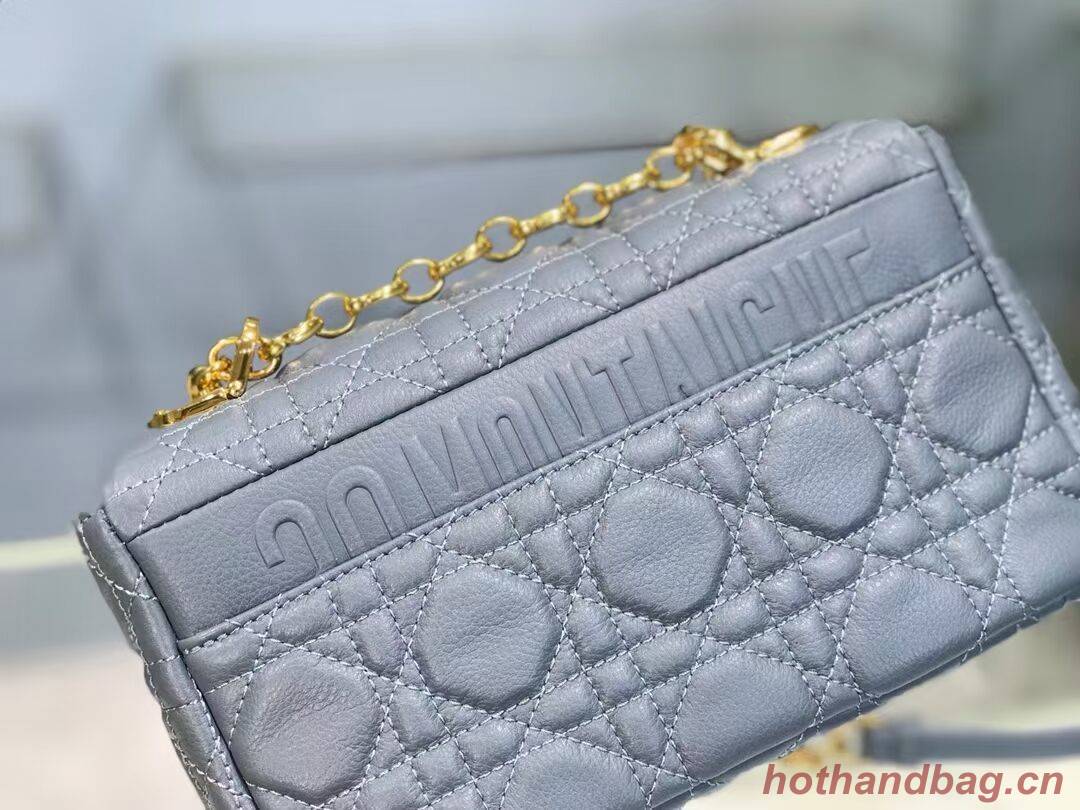 Dior SMALL DIOR CARO BAG Soft Cannage Calfskin M9241 skyblue