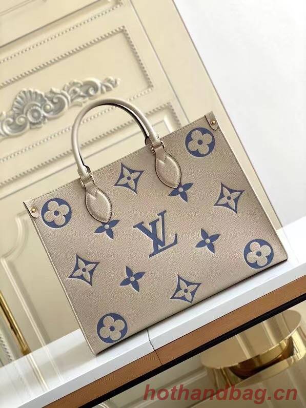 Louis Vuitton ONTHEGO MM M45494 Cream & blue