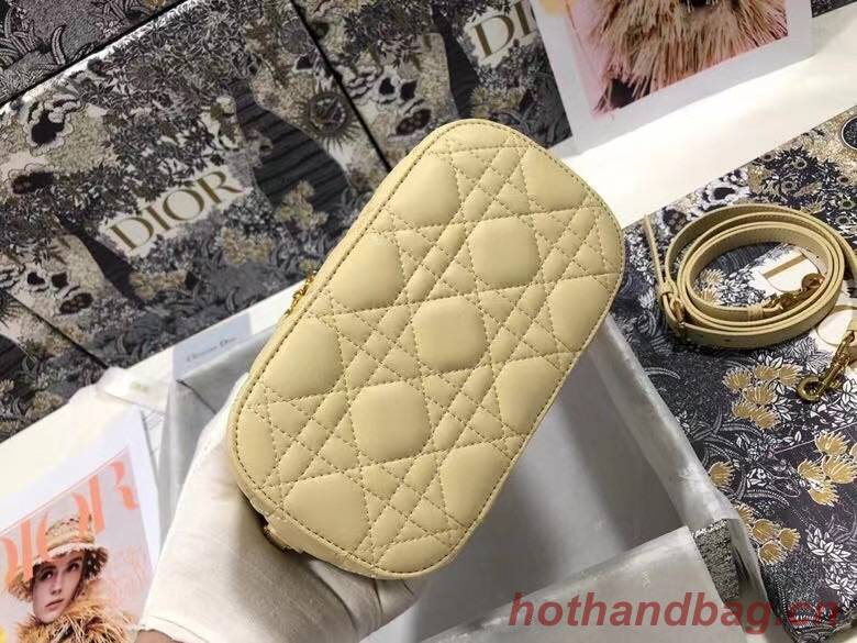 DIOR SMALL DIORTRAVEL VANITY CASE Cannage Lambskin S5488U Beige