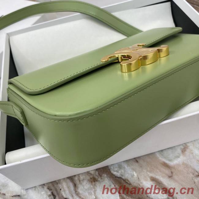 Celine TRIOMPHE SHOULDER BAG IN NATURAL CALFSKIN 194143 green