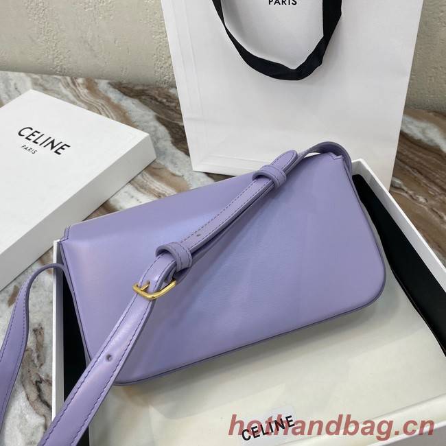 Celine TRIOMPHE SHOULDER BAG IN NATURAL CALFSKIN 194143 purple