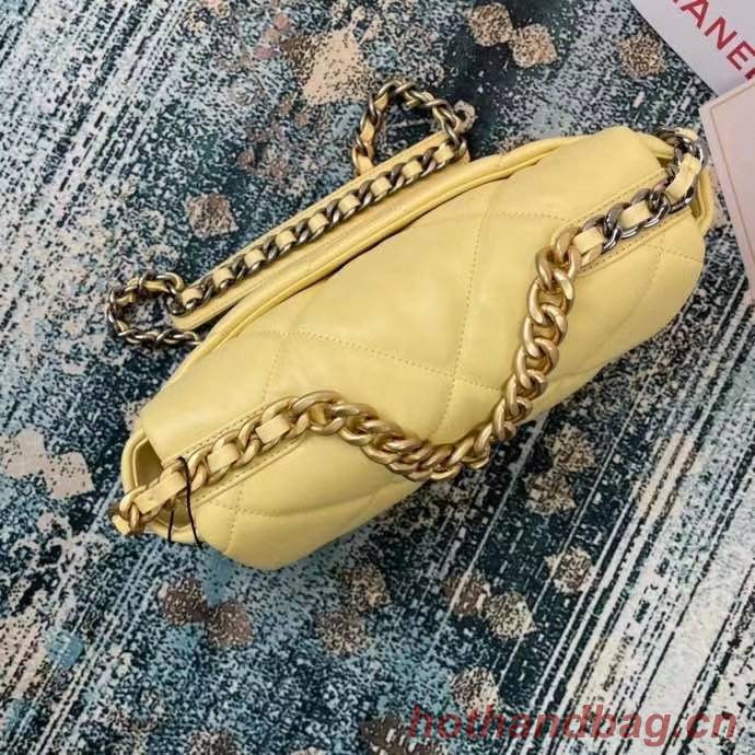 Chanel 19 flap bag AS1160 AS1161 AS1162 light yellow