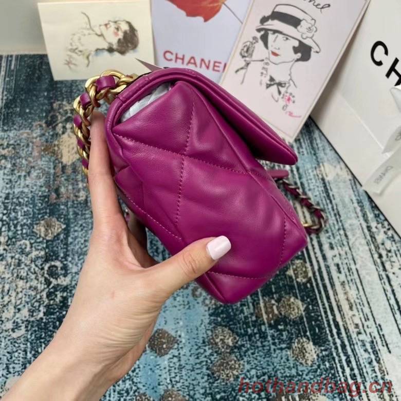 Chanel 19 flap bag AS1160 AS1161 AS1162 purple