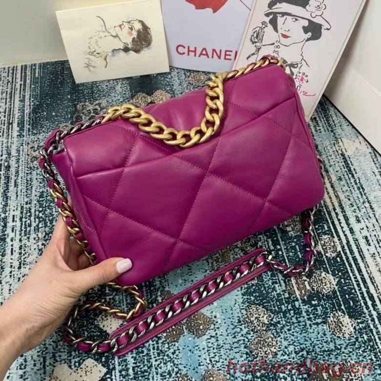 Chanel 19 flap bag AS1160 AS1161 AS1162 purple