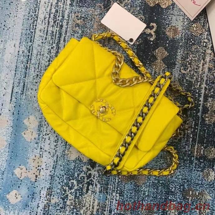 Chanel 19 flap bag AS1160 AS1161 AS1162 yellow