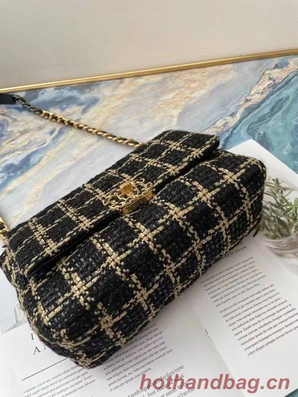 chanel 19 flap bag Tweed AS1160 AS1161 AS1162 black