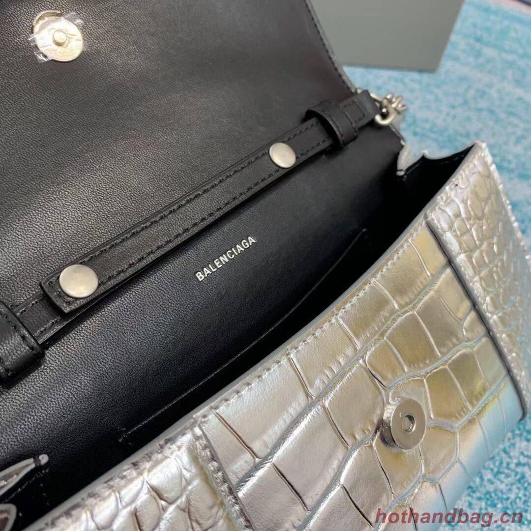 Balenciaga HOURGLASS CHAIN BAG B164497 Silver