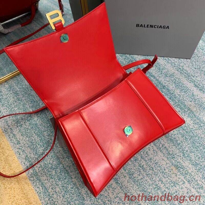 Balenciaga HOURGLASS MEDIUM TOP HANDLE BAG B108892 red