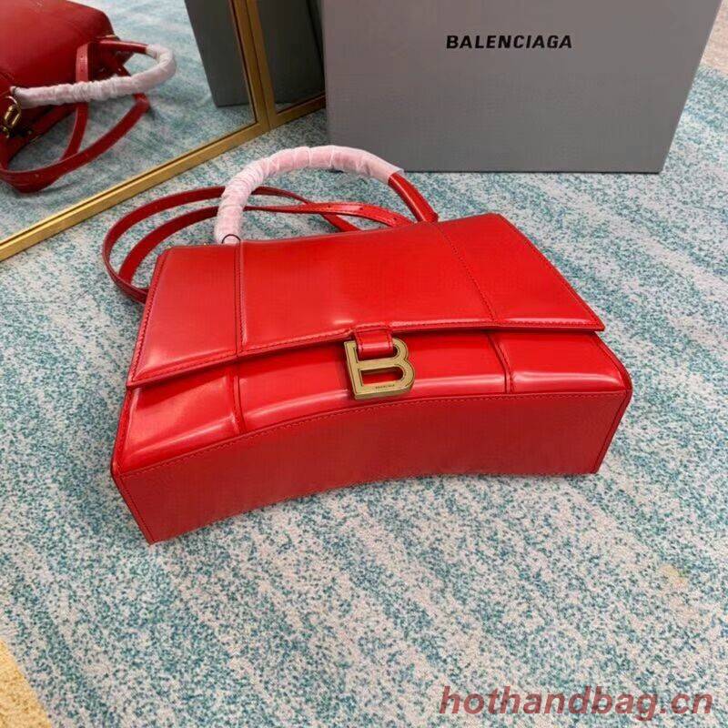 Balenciaga HOURGLASS MEDIUM TOP HANDLE BAG B108892 red