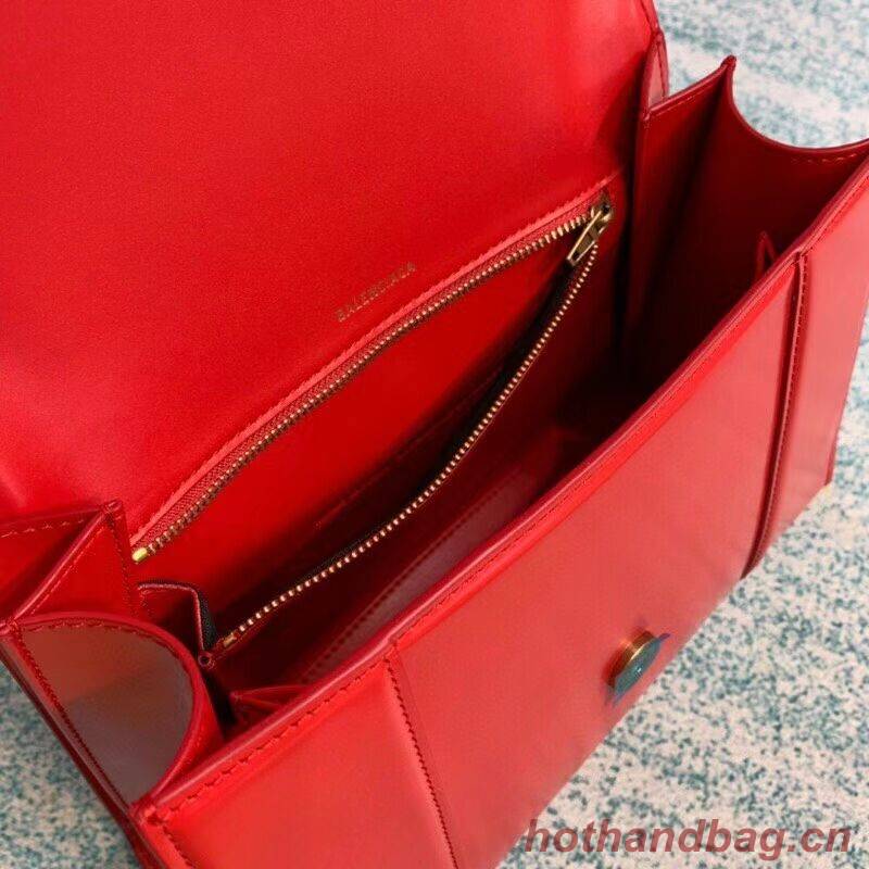 Balenciaga HOURGLASS MEDIUM TOP HANDLE BAG B108892 red