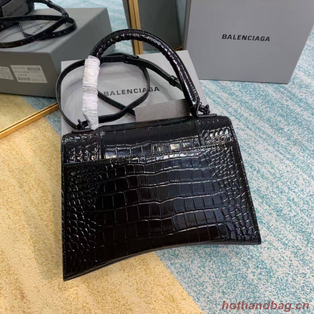 Balenciaga HOURGLASS MEDIUM TOP HANDLE BAG B108892E black