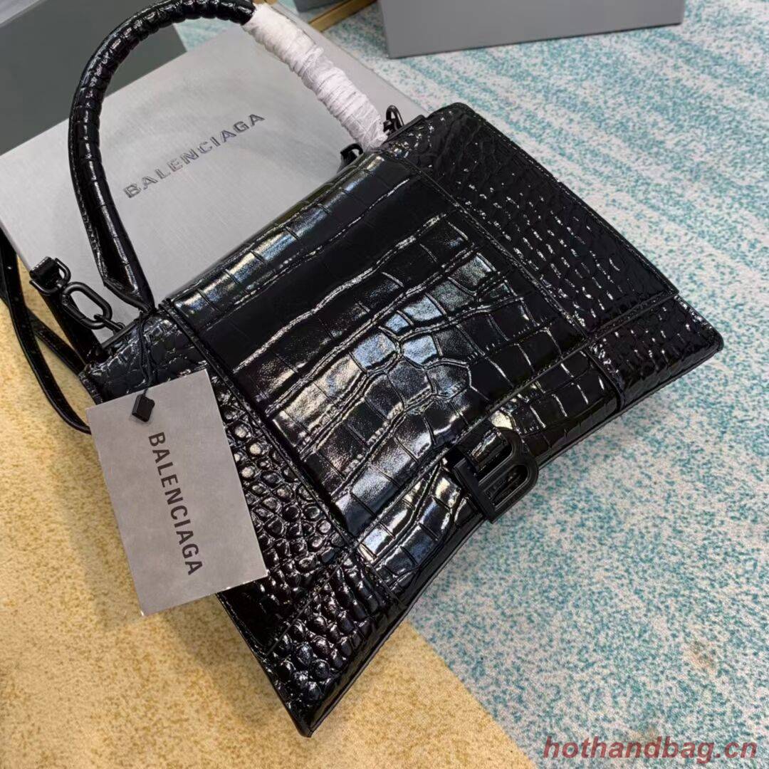 Balenciaga HOURGLASS MEDIUM TOP HANDLE BAG B108892E black