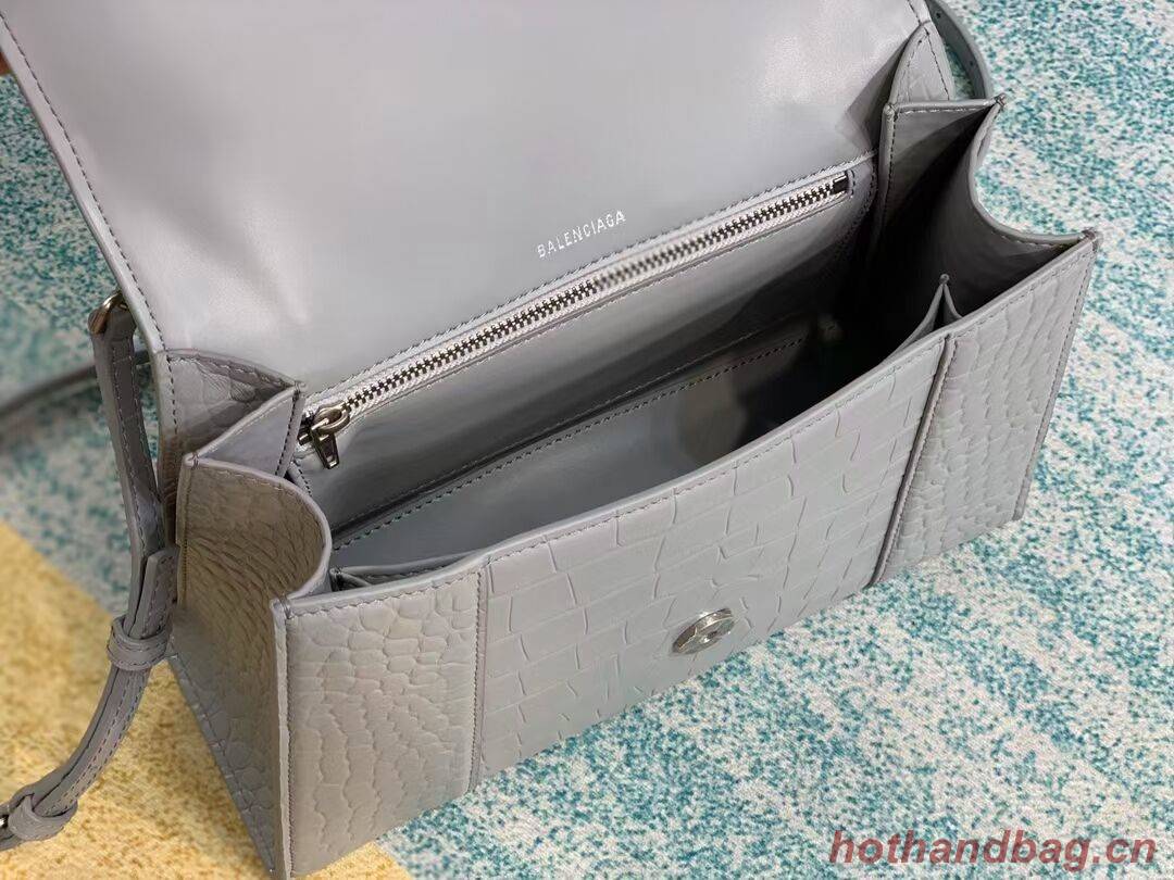 Balenciaga HOURGLASS MEDIUM TOP HANDLE BAG B108892E grey