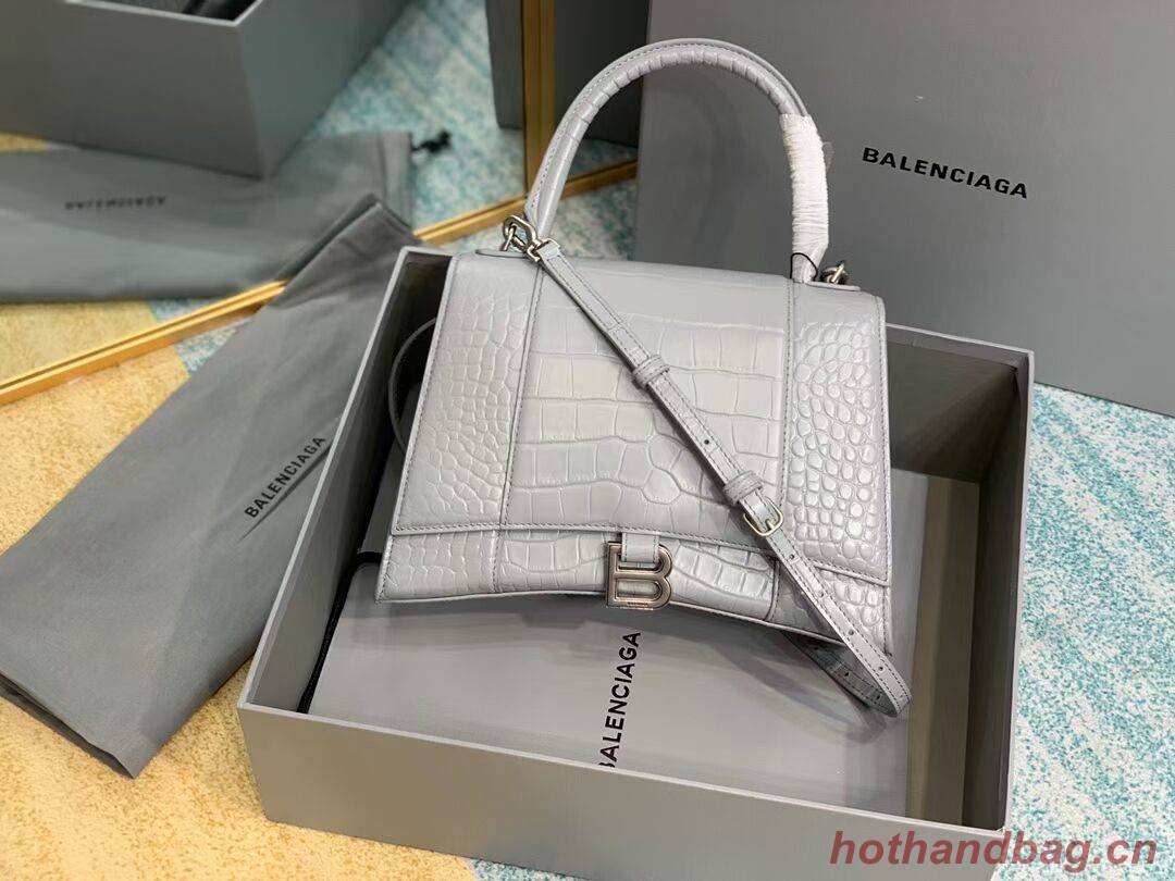 Balenciaga HOURGLASS MEDIUM TOP HANDLE BAG B108892E grey