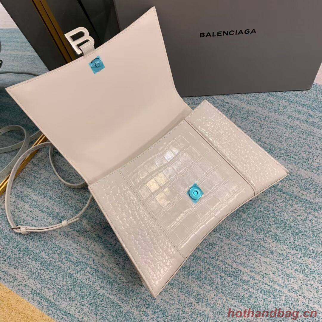 Balenciaga HOURGLASS MEDIUM TOP HANDLE BAG B108892E white