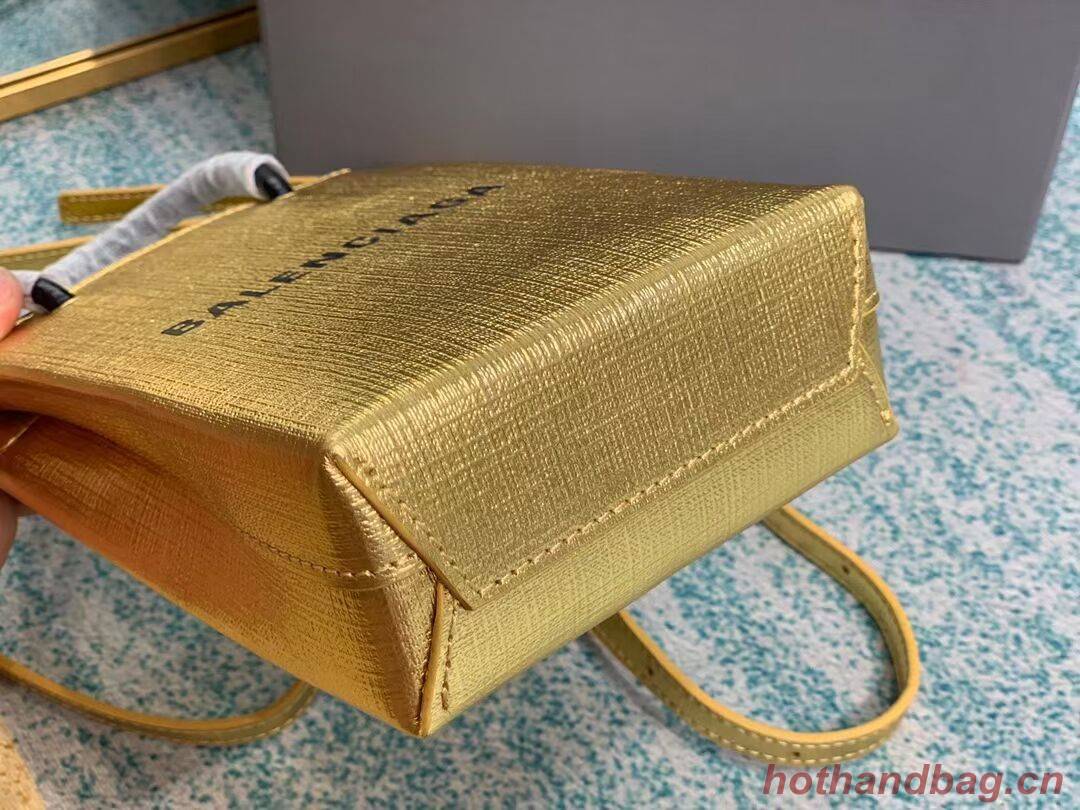 Balenciaga Original Leather Mini Shopper Bag B152865 gold