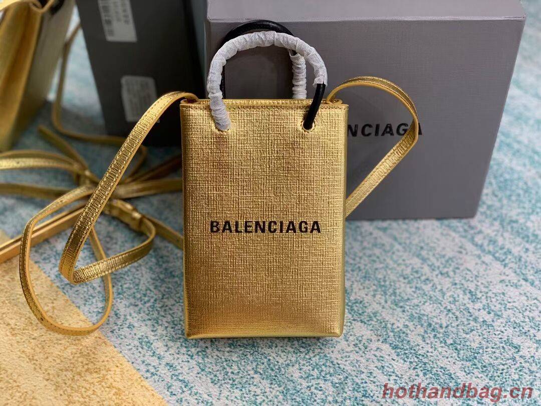 Balenciaga Original Leather Mini Shopper Bag B152865 gold