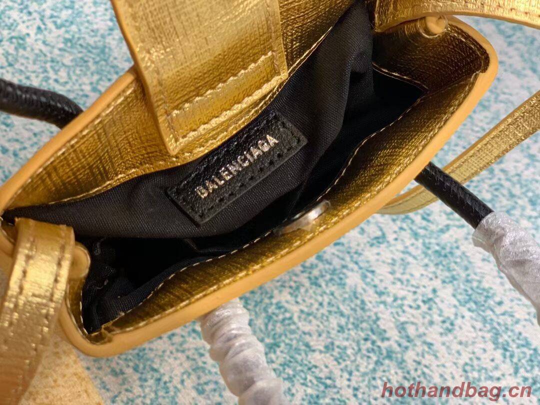 Balenciaga Original Leather Mini Shopper Bag B152865 gold