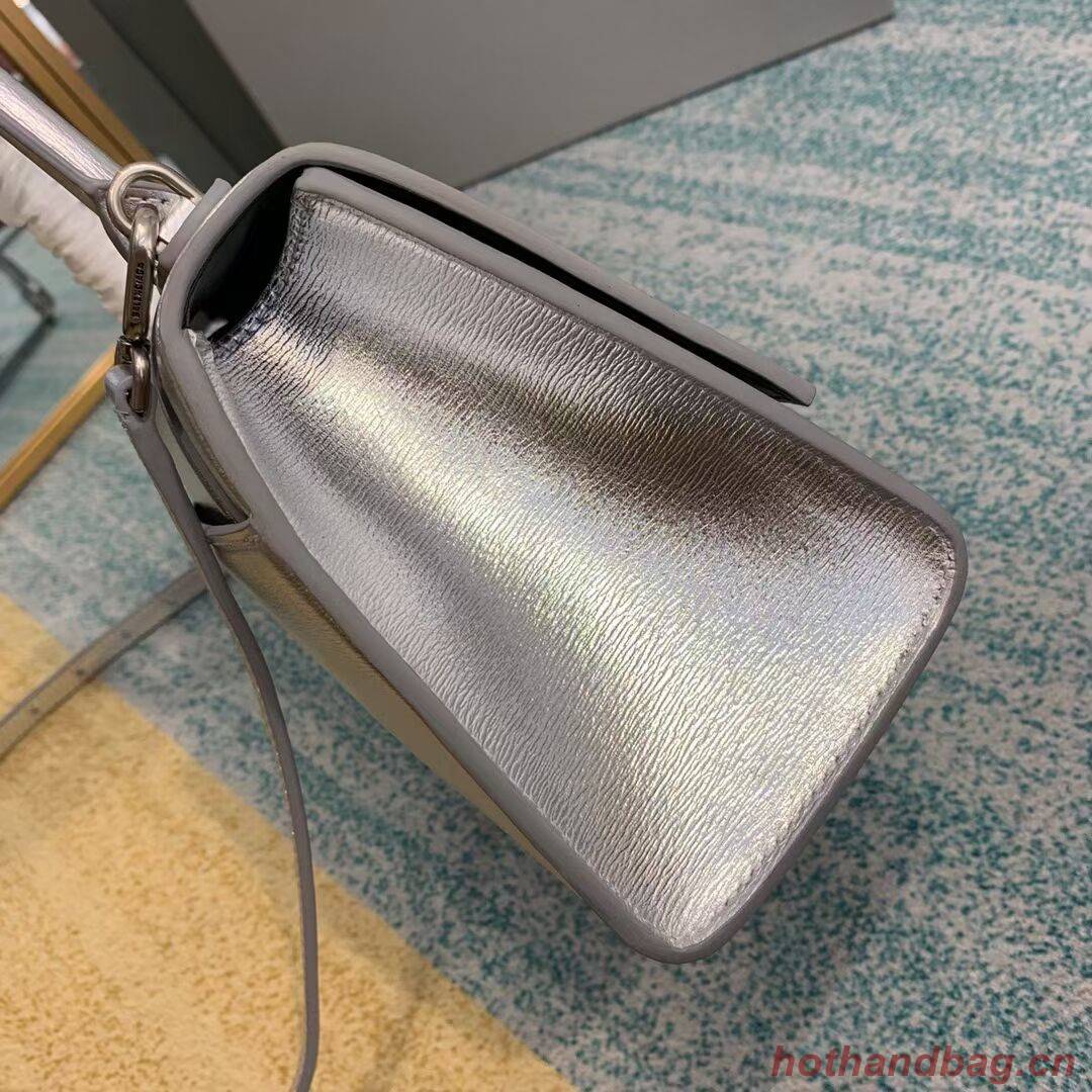 Balenciaga HOURGLASS SMALL TOP HANDLE BAG B108895-1 Silver 