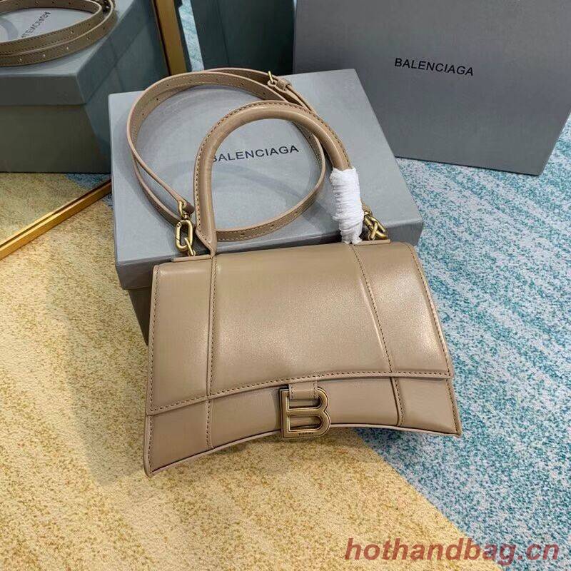 Balenciaga HOURGLASS SMALL TOP HANDLE BAG B108895-1 apricot