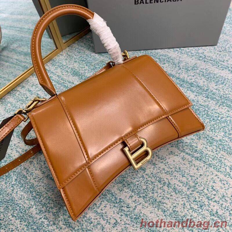 Balenciaga HOURGLASS SMALL TOP HANDLE BAG B108895-1 brown