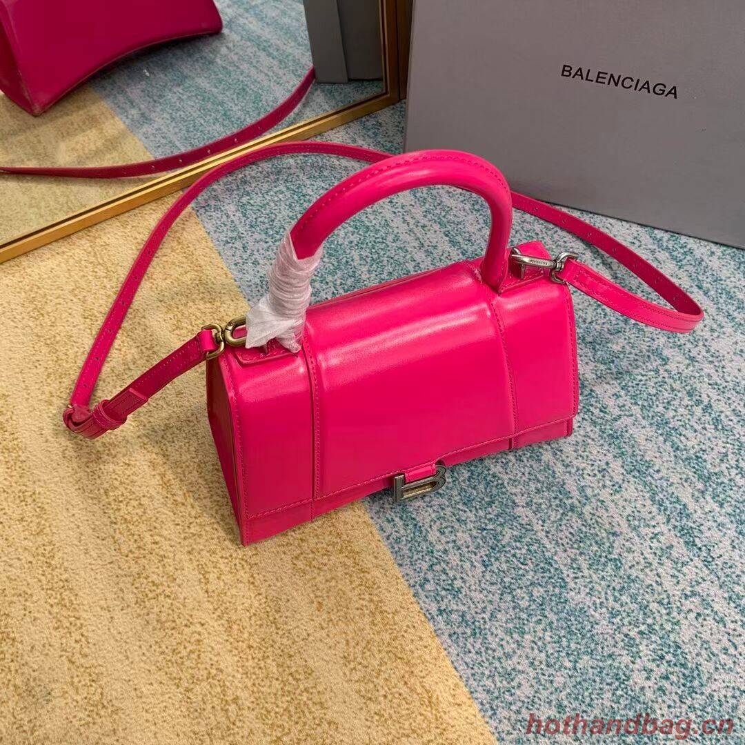 Balenciaga HOURGLASS SMALL TOP HANDLE BAG B108895-1 neon pink