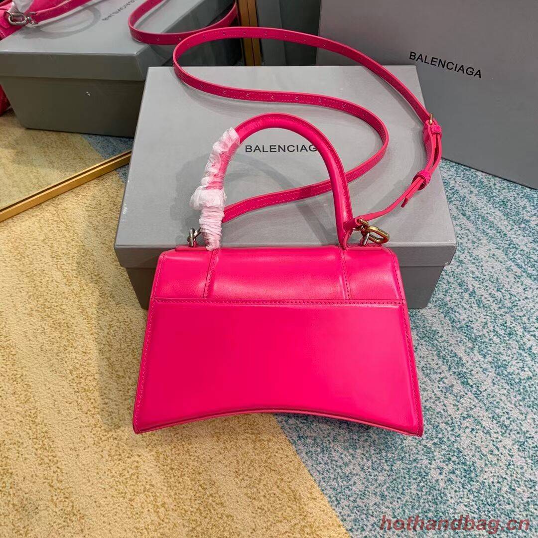 Balenciaga HOURGLASS SMALL TOP HANDLE BAG B108895-1 neon pink