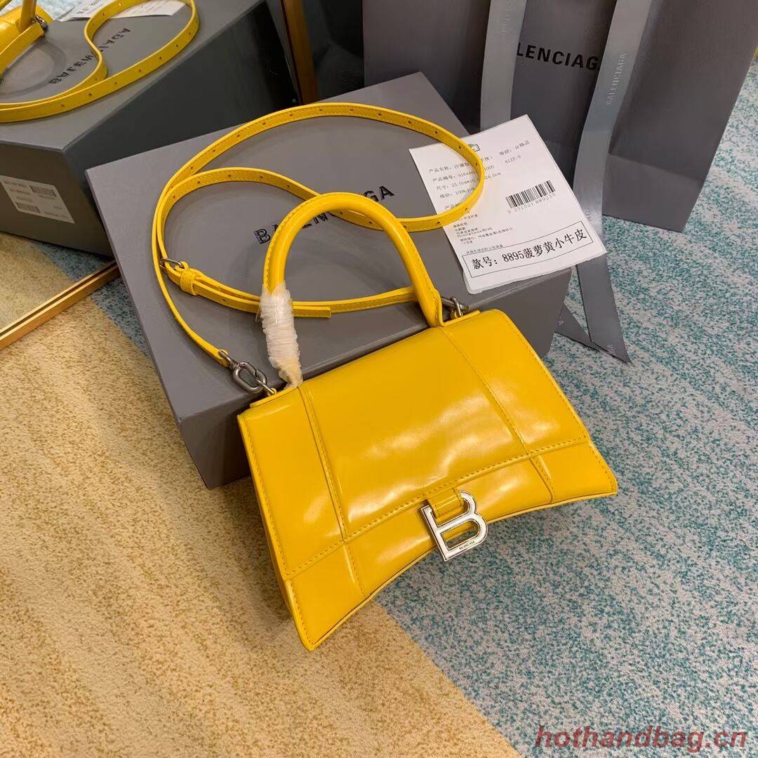 Balenciaga HOURGLASS SMALL TOP HANDLE BAG B108895-1 yellow