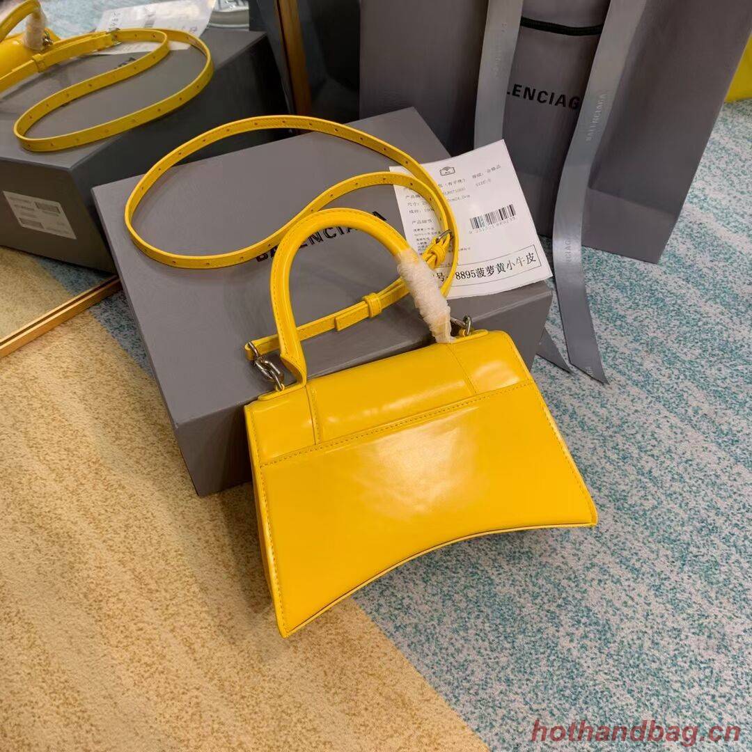 Balenciaga HOURGLASS SMALL TOP HANDLE BAG B108895-1 yellow