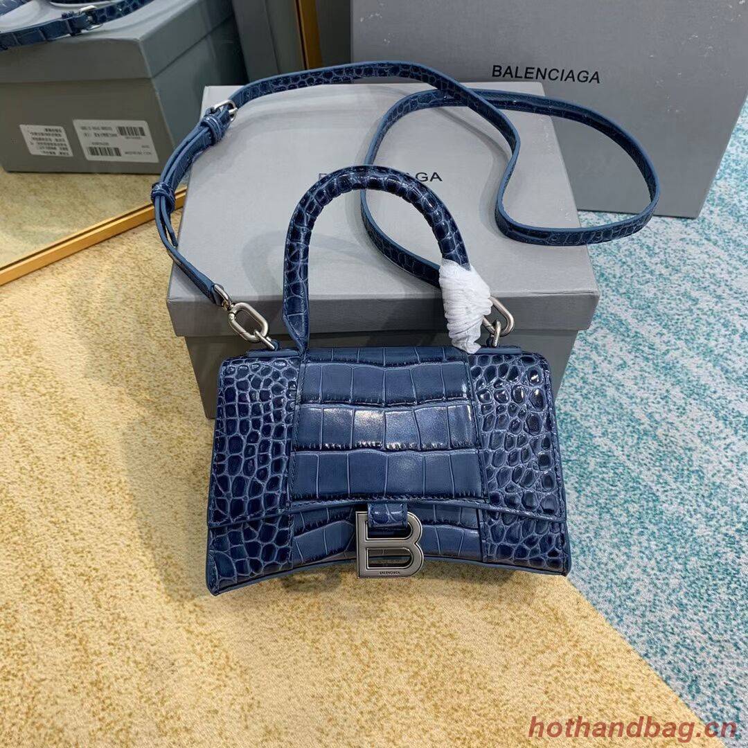 Balenciaga Hourglass XS Top Handle Bag 28331S blue