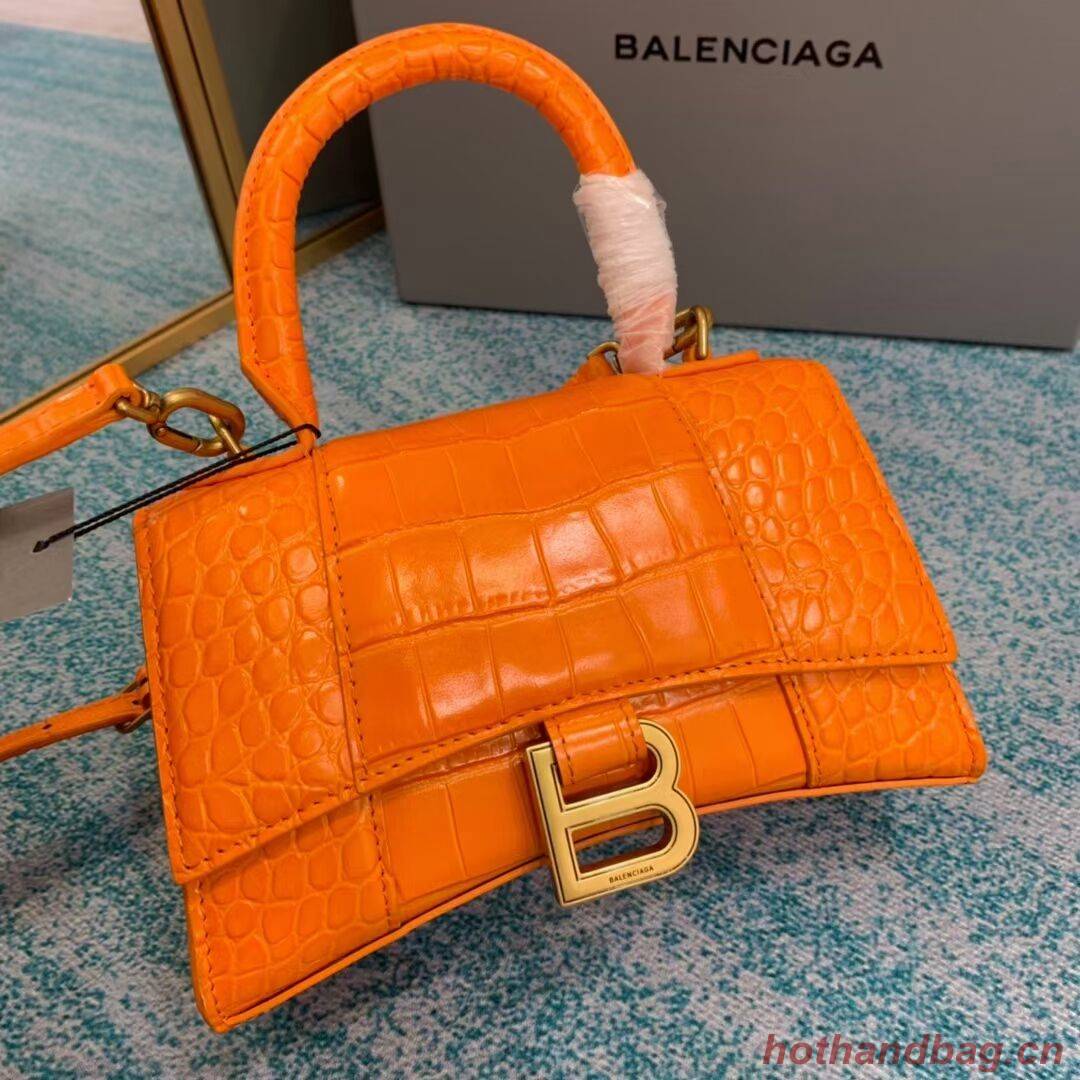 Balenciaga Hourglass XS Top Handle Bag 28331S orang