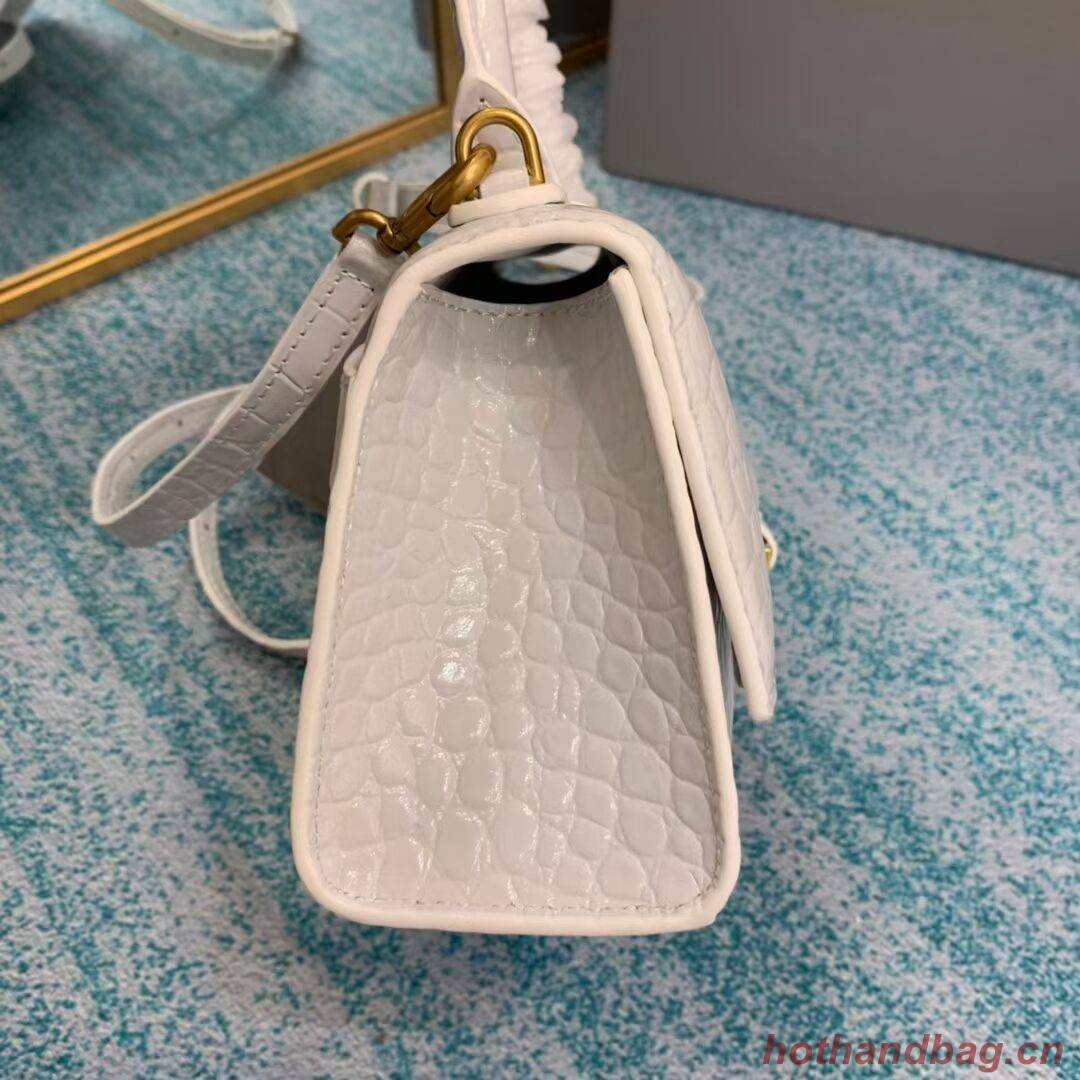 Balenciaga Hourglass XS Top Handle Bag 28331S white