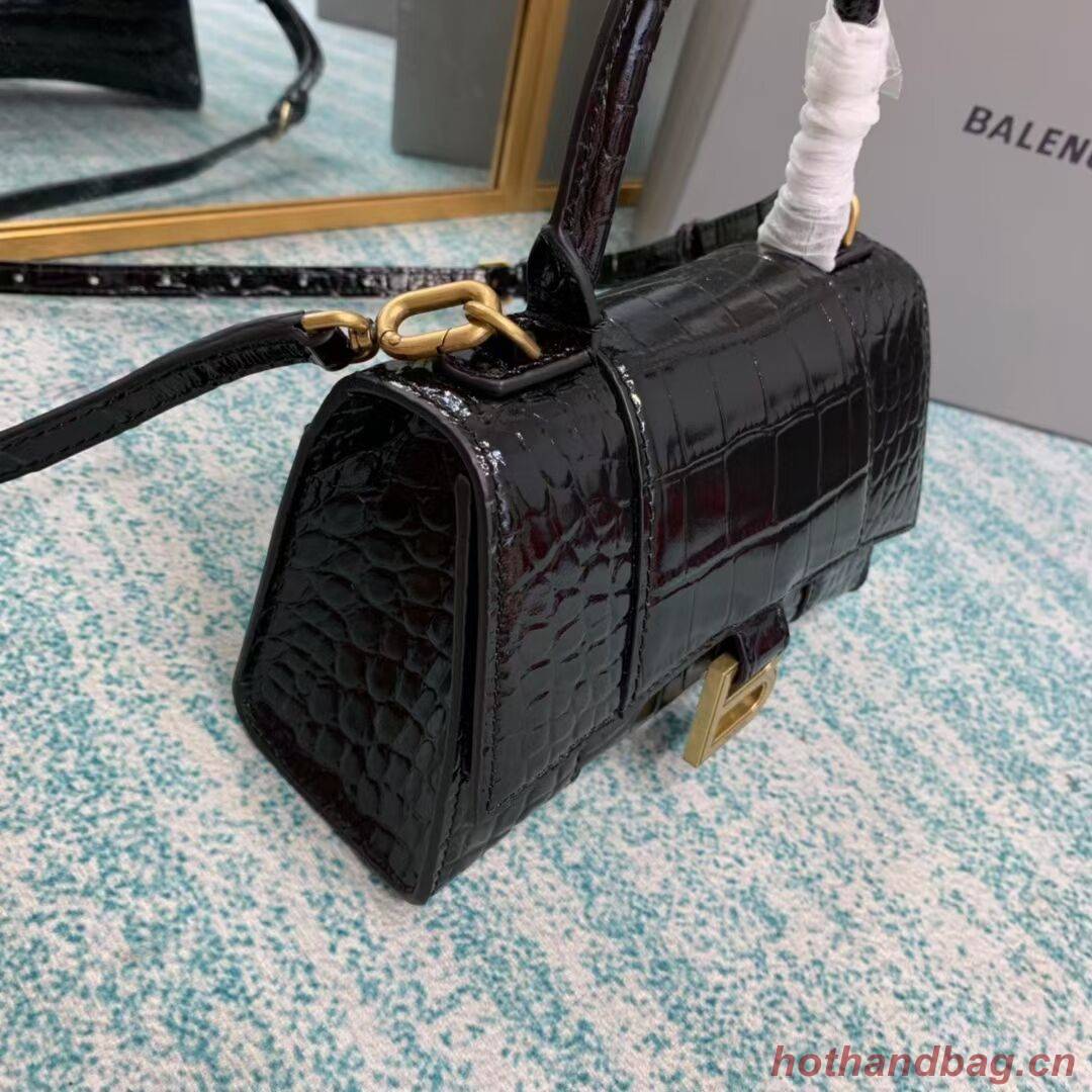 Balenciaga Hourglass XS Top Handle Bag 28331S black