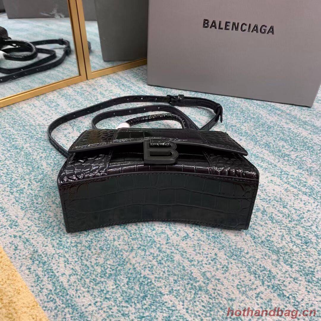 Balenciaga Hourglass XS Top Handle Bag 28331SF black