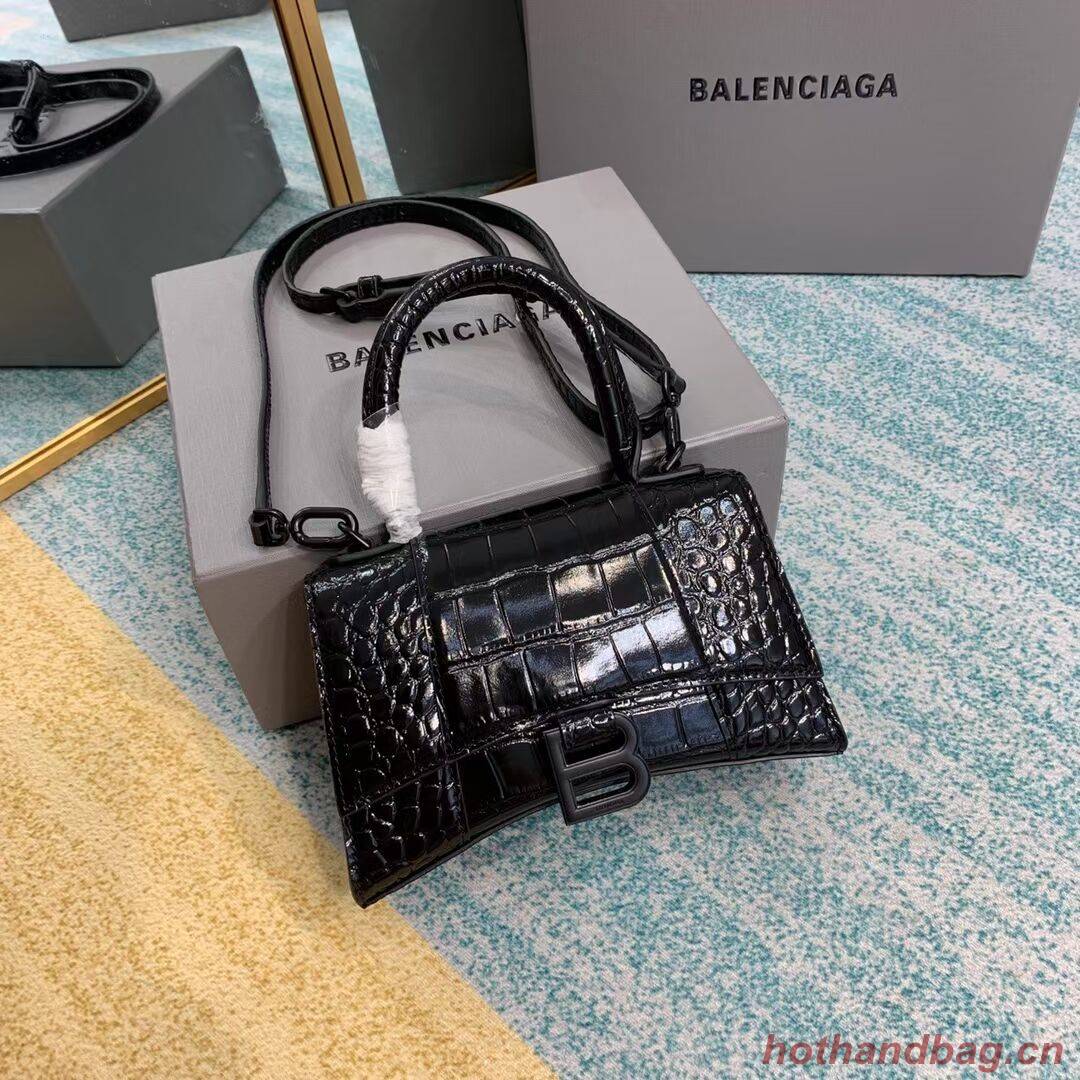 Balenciaga Hourglass XS Top Handle Bag 28331SF black